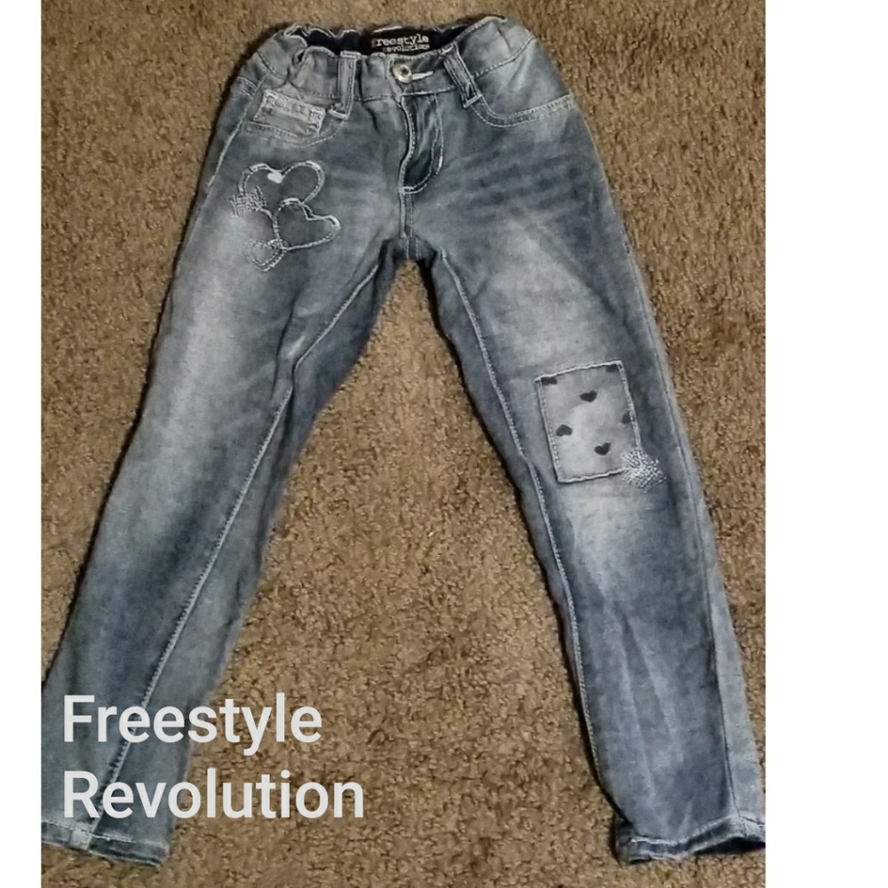 Little girl's stretch denim jeggings